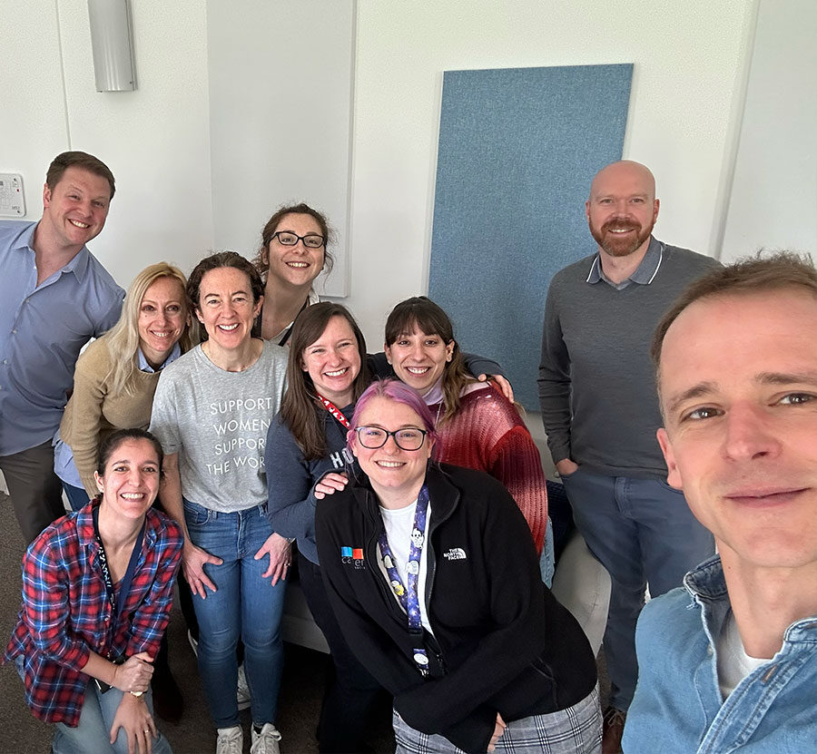 Some of the Camena team pose for a selfie with Steve